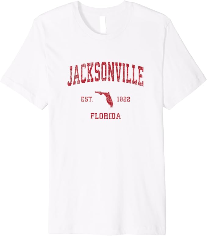 Amazoncom mens jacksonville florida fl vintage sports design red Amazoncom mens jacksonville florida fl vintage sports design red